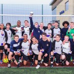 The victorious Kent FC 1st Team celebrate success.